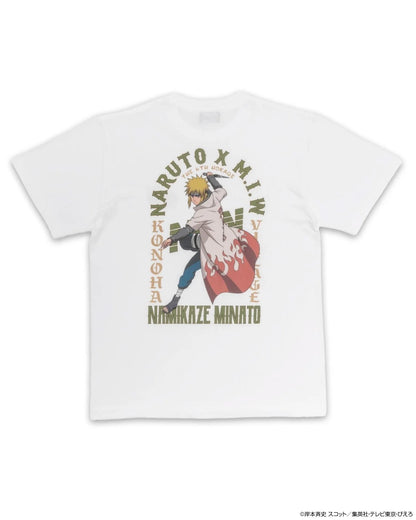 crew neck tee（arch logo）MINATO white