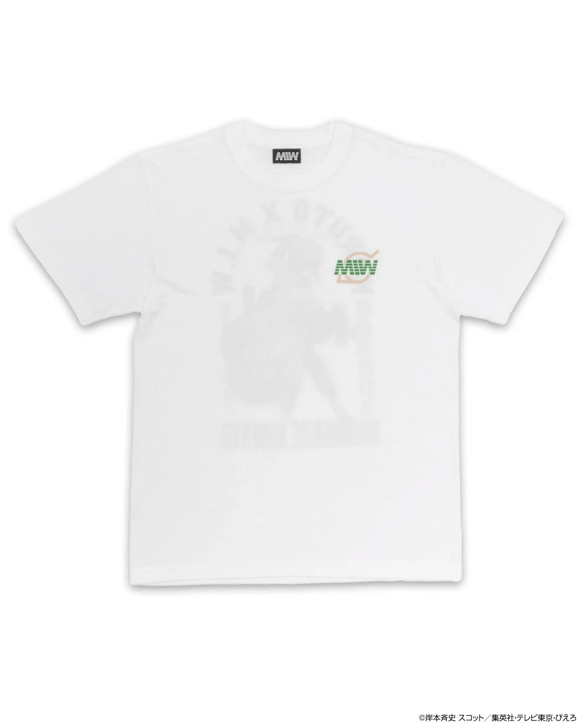 crew neck tee（arch logo）MINATO white