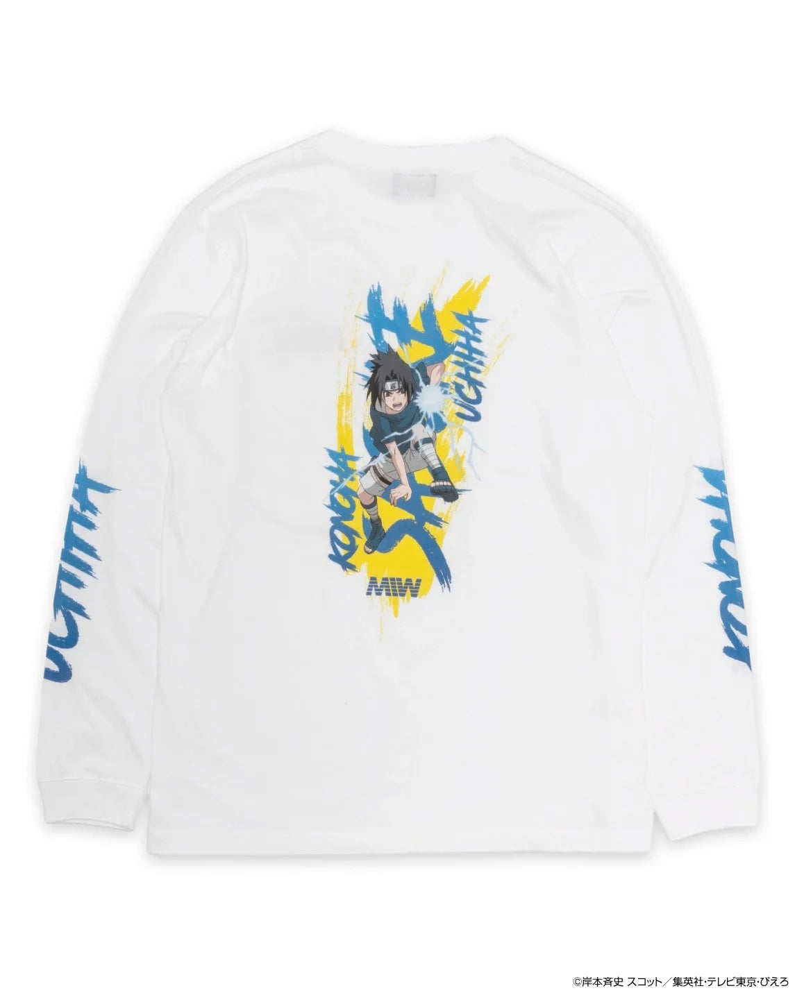 crew neck long sleeve tee（calligraphy）SASUKE white