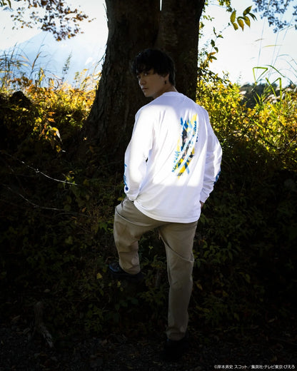 crew neck long sleeve tee（calligraphy）SASUKE white