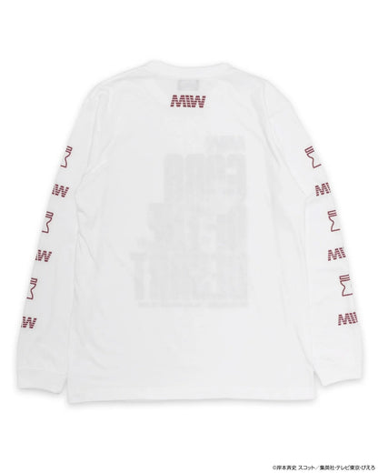 crew neck long sleeve tee（hide）GAARA white