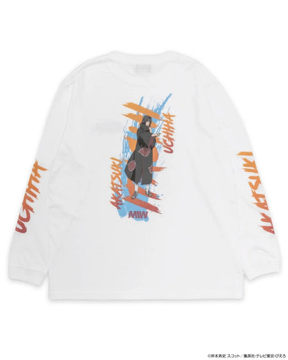 crew neck long sleeve tee（calligraphy）ITACHI white