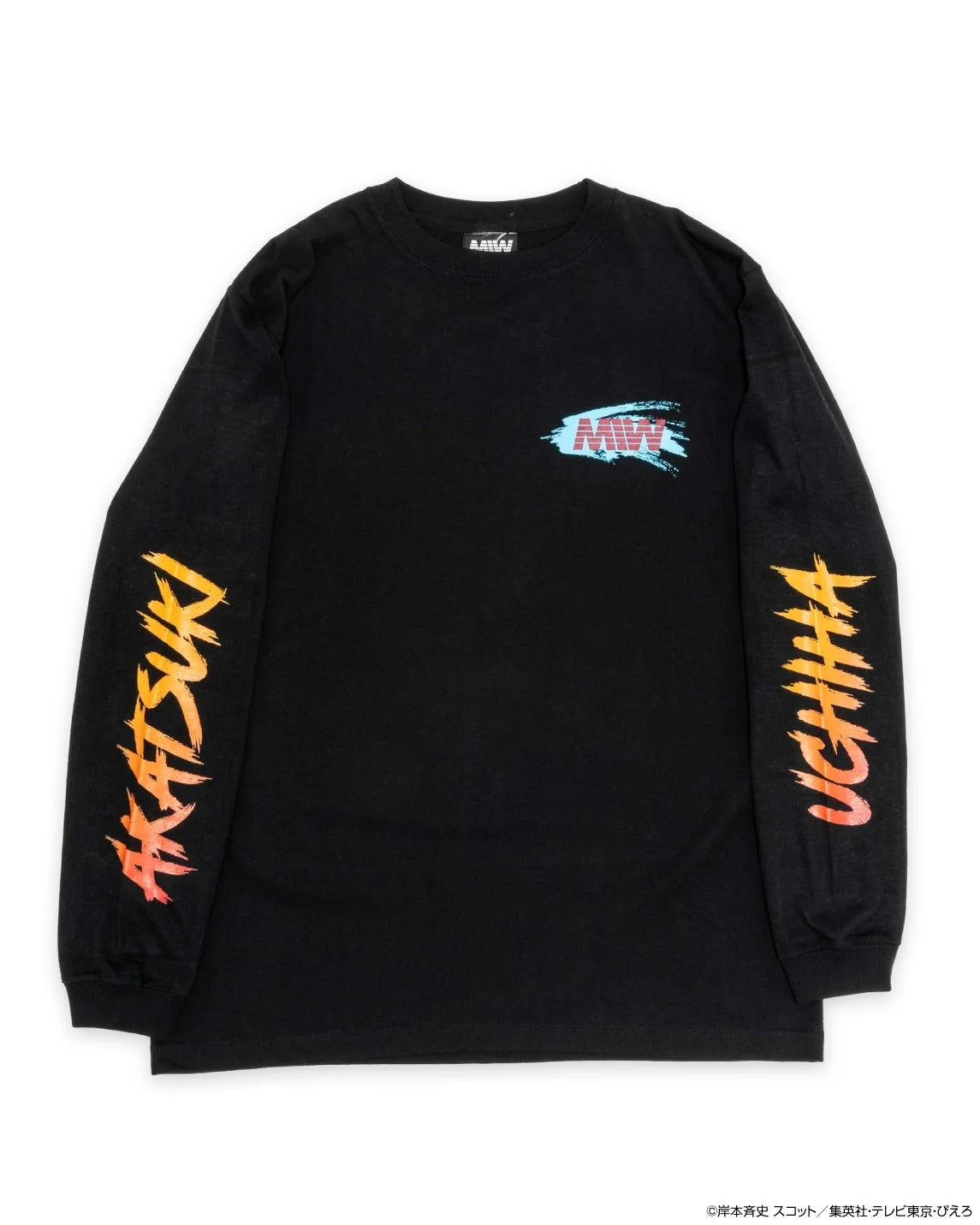 crew neck long sleeve tee（calligraphy）ITACHI black