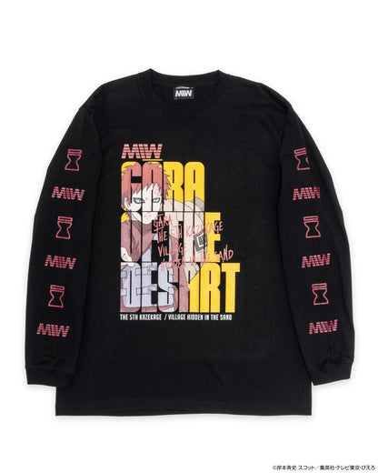 crew neck long sleeve tee（hide）GAARA black