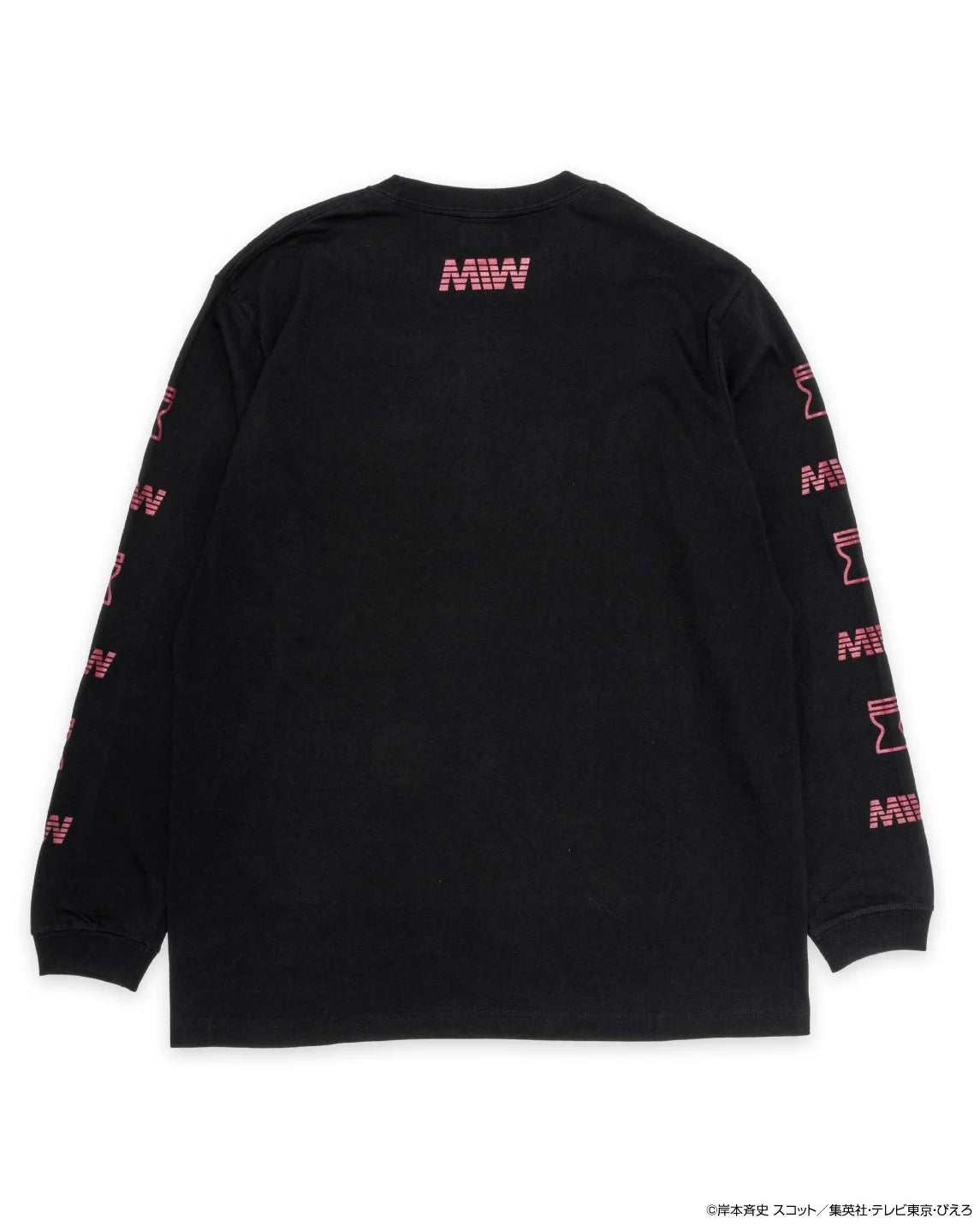 crew neck long sleeve tee（hide）GAARA black