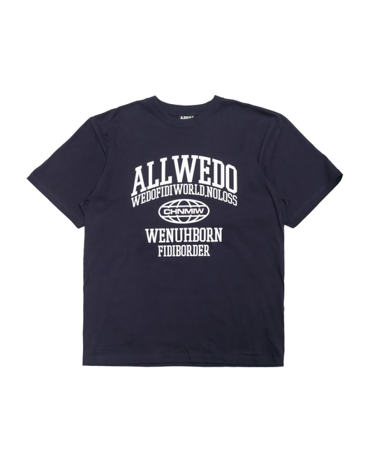 CHEHON×MADE IN WORLD&CO  crew neck tee（college logo）