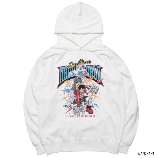 LUFFY AND BONNEY Hoodie white (25th)