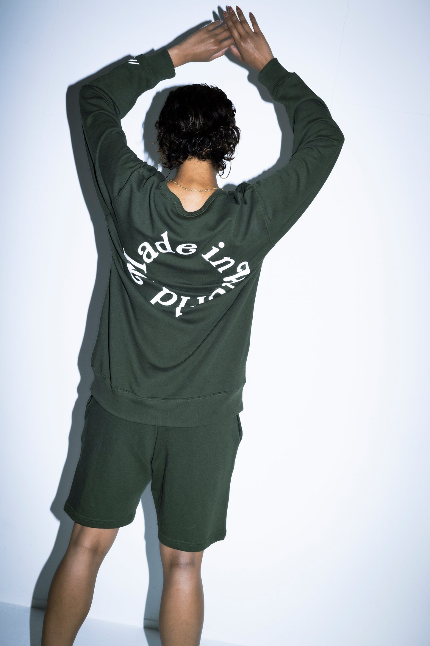 four slash sweat pants moss green