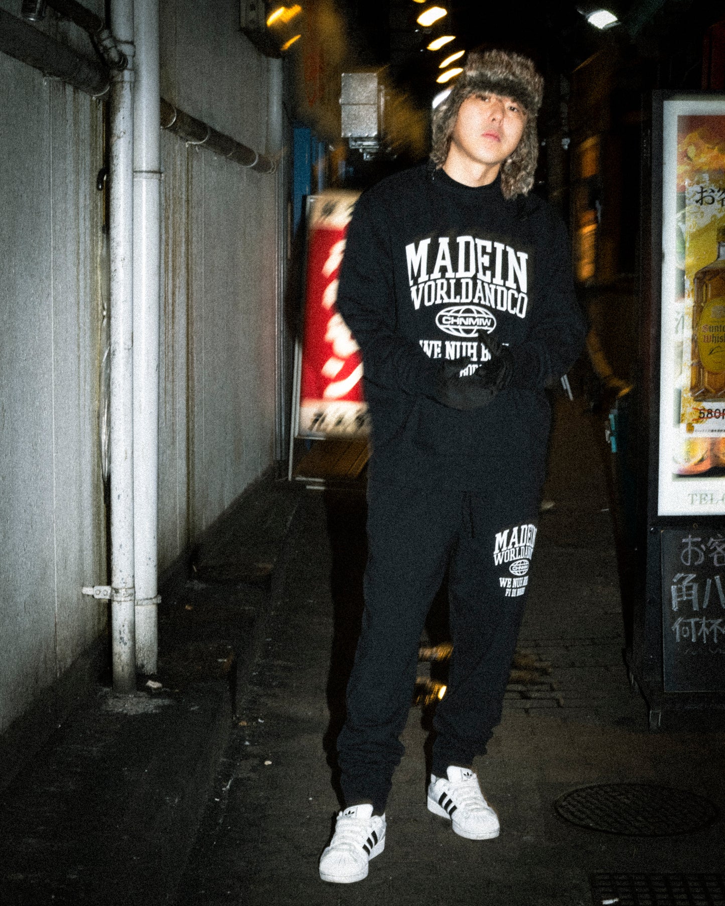 CHEHON×MADE IN WORLD&CO crew neck sweat