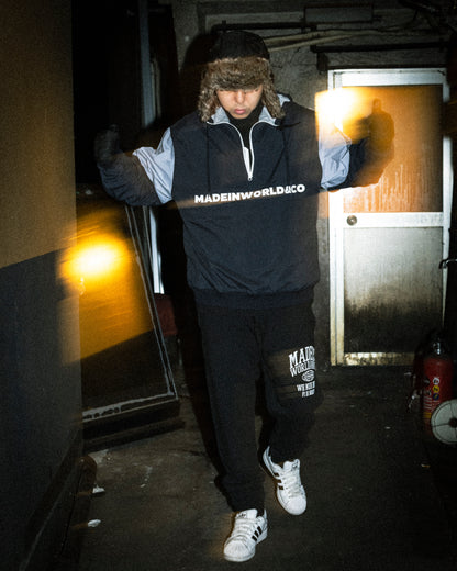 CHEHON×MADE IN WORLD&CO pull over nylon jacket