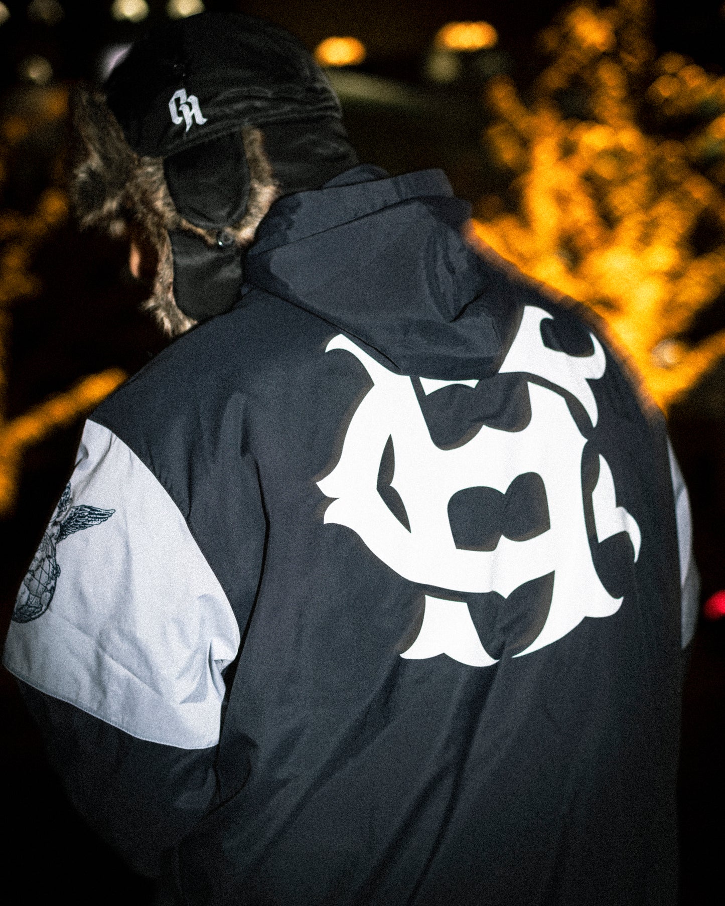 CHEHON×MADE IN WORLD&CO pull over nylon jacket