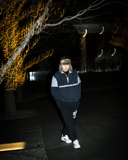 CHEHON×MADE IN WORLD&CO pull over nylon jacket