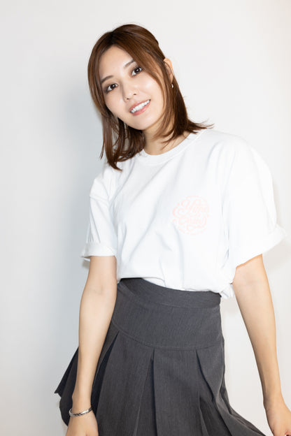 【林 ゆめ×MIW Collaboration】ロゴ tee WHITE × PINK