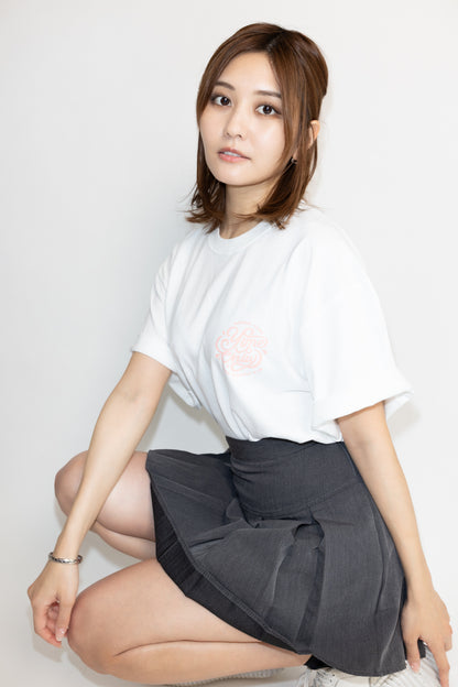 【林 ゆめ×MIW Collaboration】ロゴ tee WHITE × PINK