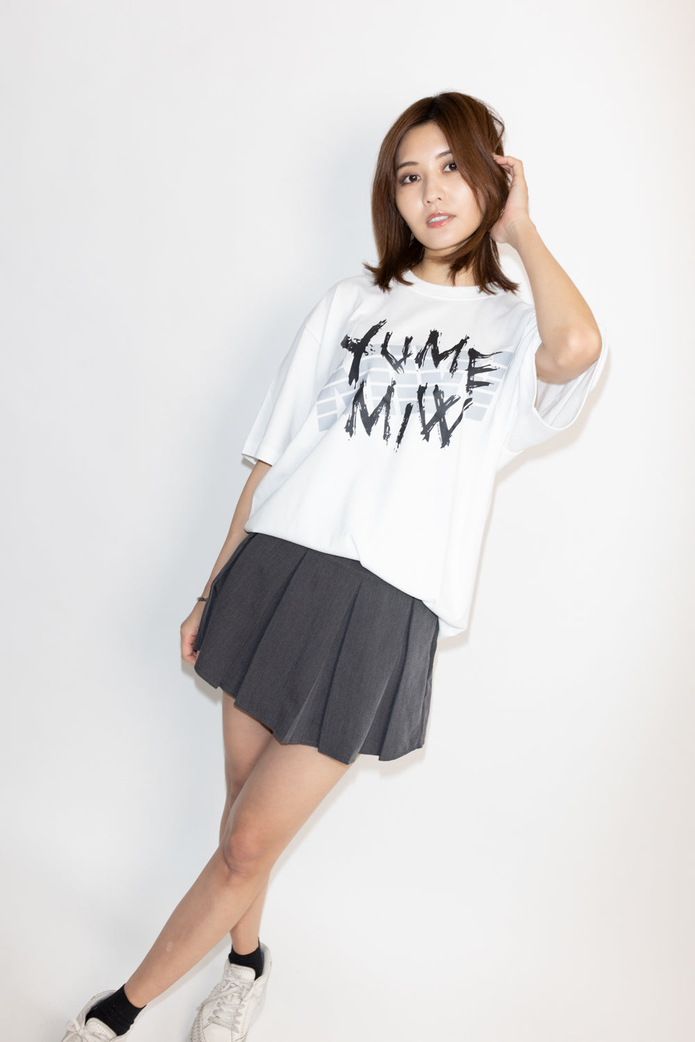 【林 ゆめ×MIW Collaboration】手書きロゴ tee WHITE
