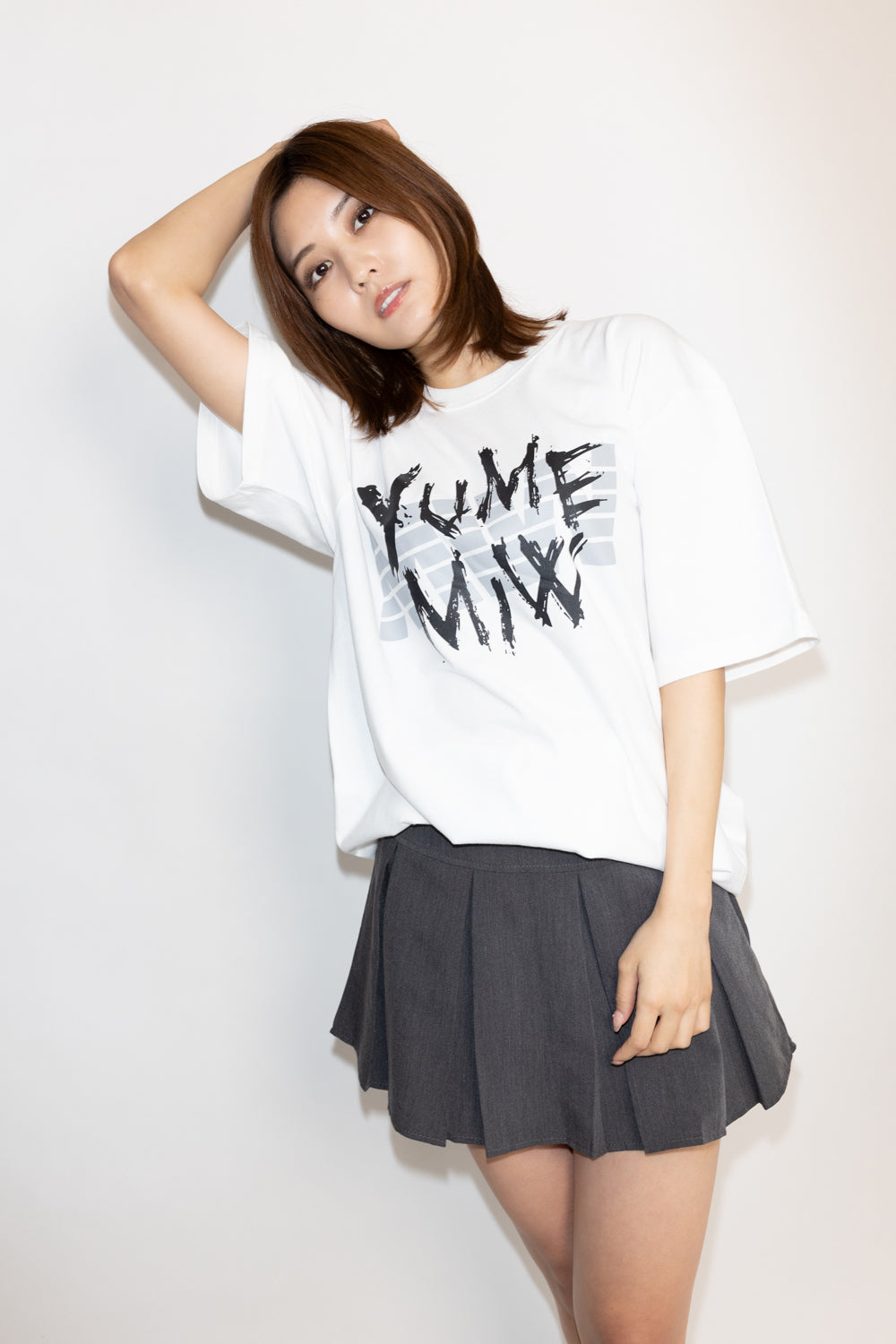 【林 ゆめ×MIW Collaboration】手書きロゴ tee WHITE
