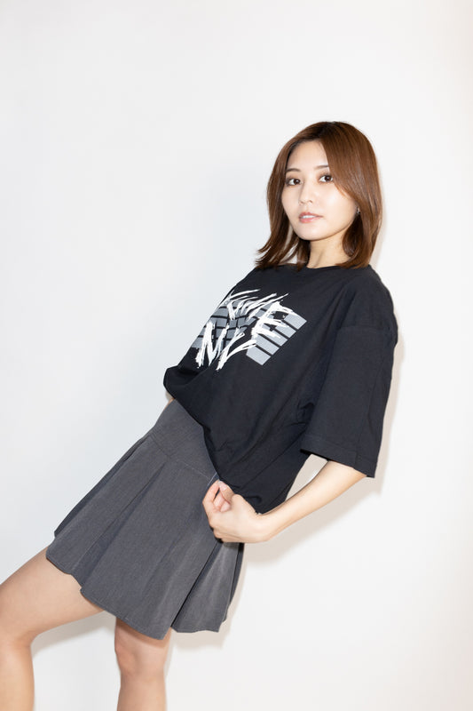 【林 ゆめ×MIW Collaboration】手書きロゴ tee BLACK