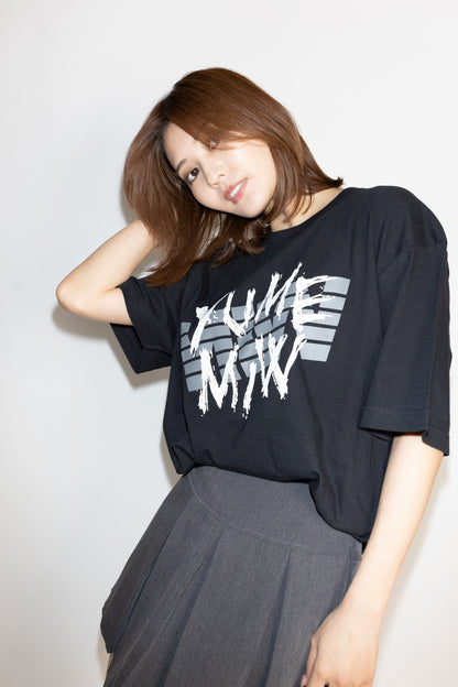 【林 ゆめ×MIW Collaboration】手書きロゴ tee BLACK