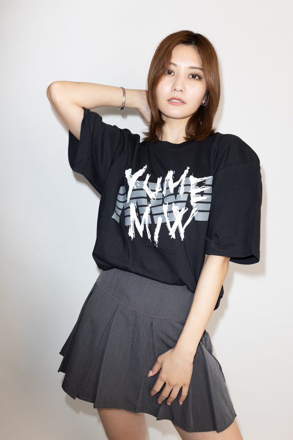 【林 ゆめ×MIW Collaboration】手書きロゴ tee BLACK
