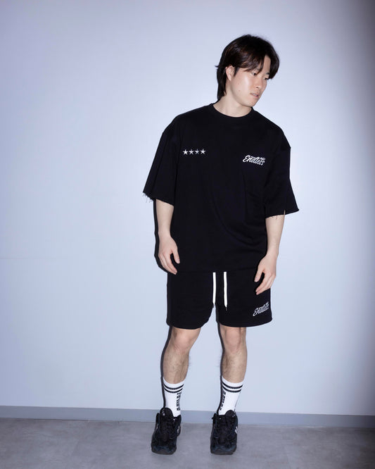 short sleeve tee & shorts Black　えんどれす×MIW
