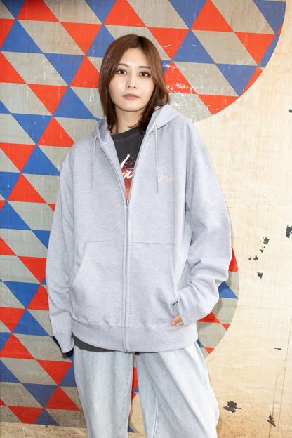 【林 ゆめ×MIW Collaboration】 フルジップ hoodie  GRAY