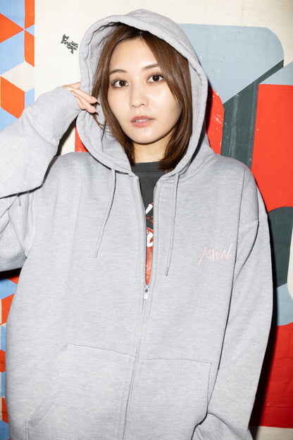 【林 ゆめ×MIW Collaboration】 フルジップ hoodie  GRAY
