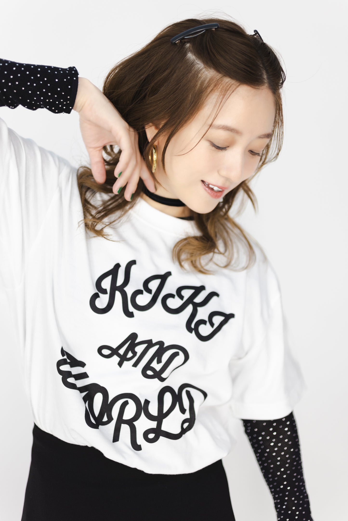 【予約】crewneck tee(front logo) white