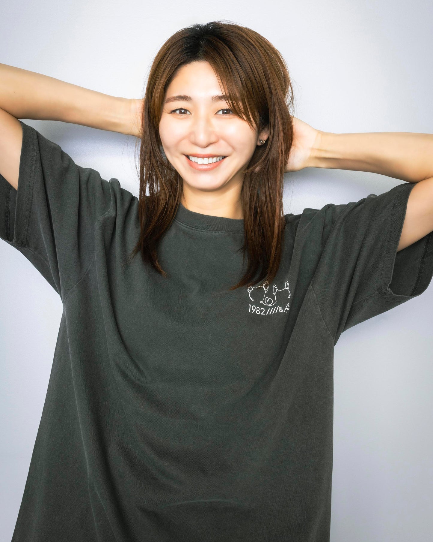 crew neck tee 1982&Ai ink blck 大友愛×MIW