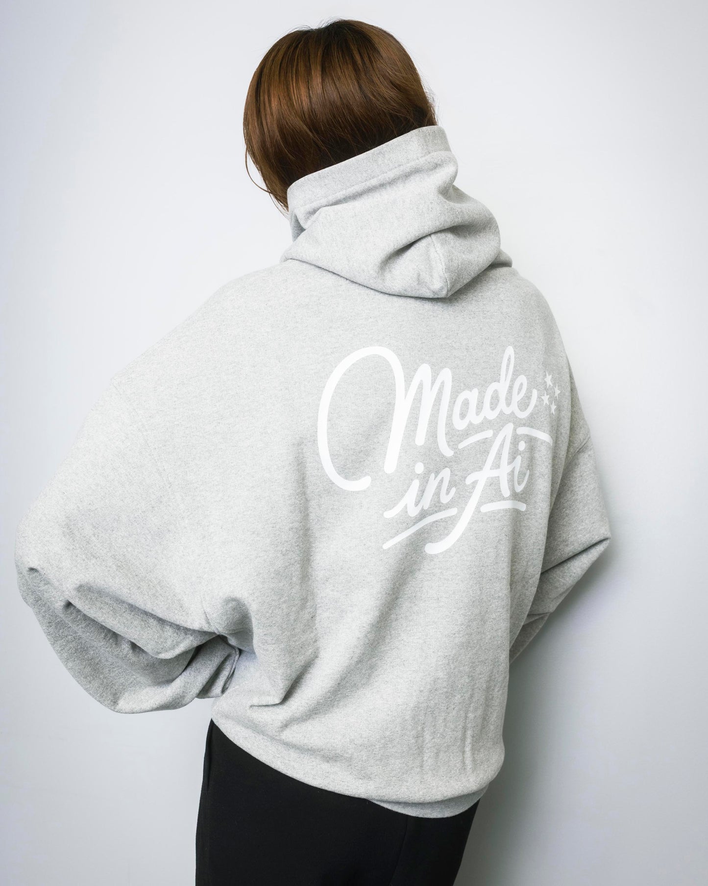 big silhouette hoodie gray 大友愛×MIW