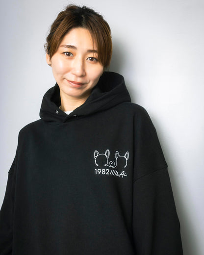 big silhouette hoodie black 大友愛×MIW