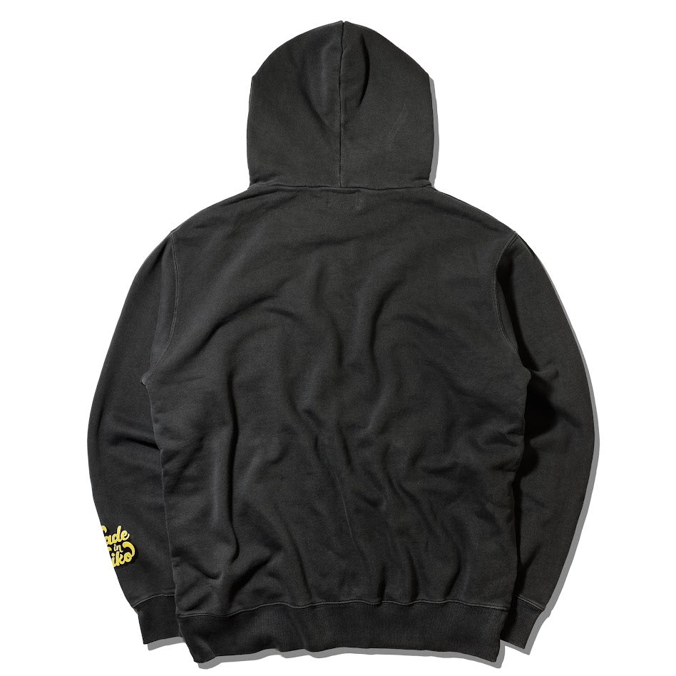 川越にこ × MIW  NIKO COLLEGE LOGO HOODIE BLACK×YELLOW