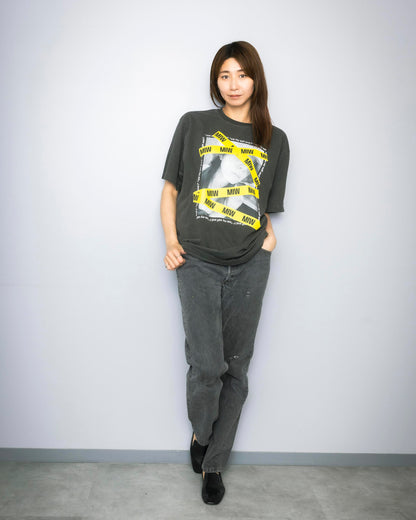 crew neck tee MIW tape ink blck 大友愛×MIW
