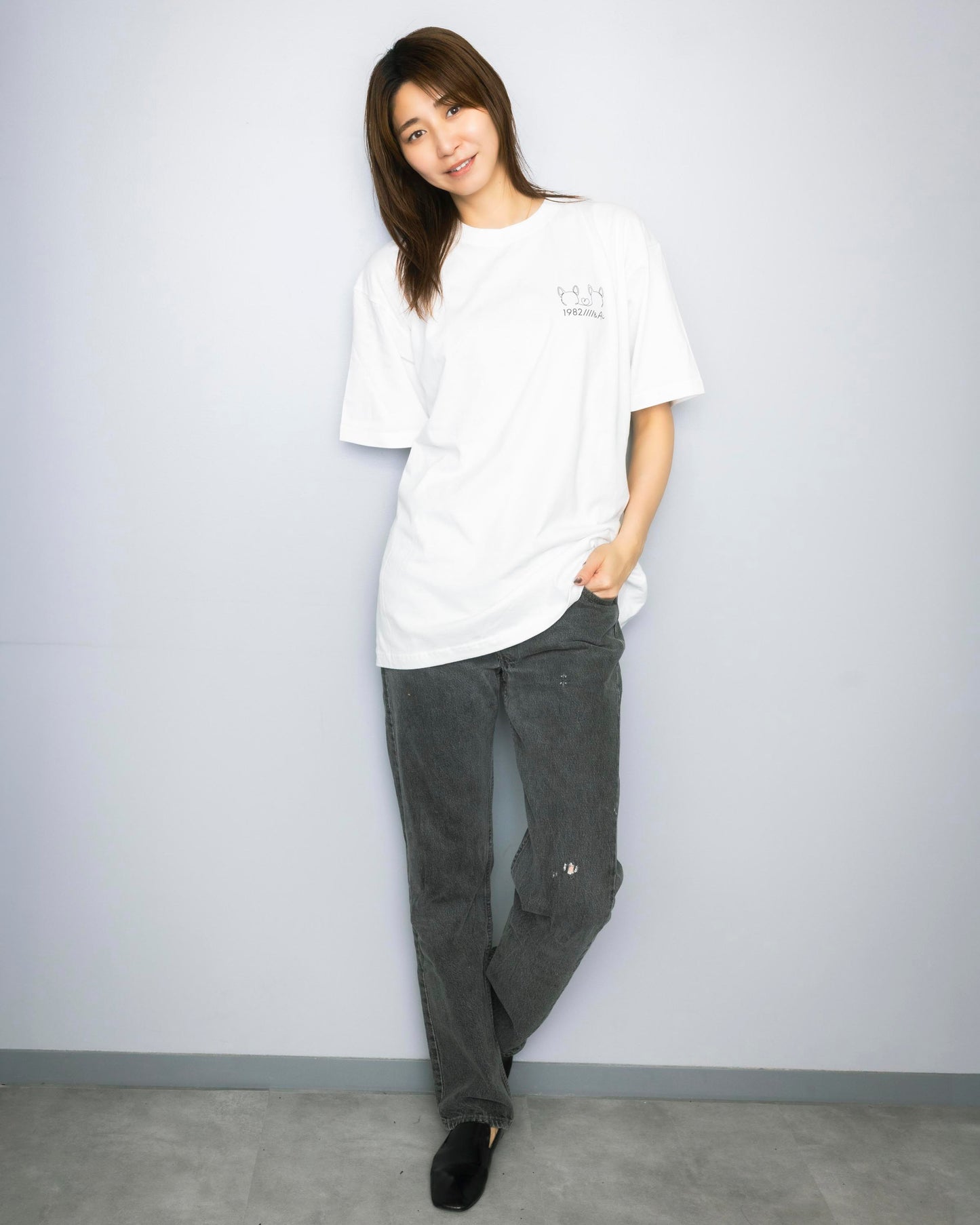 crew neck tee 1982&Ai white 大友愛×MIW