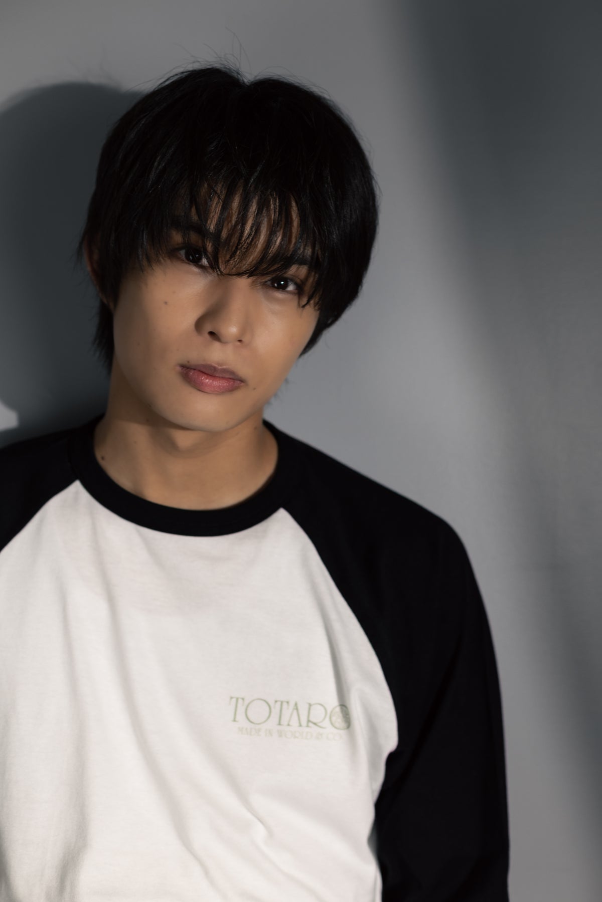 柊太朗 × MIW 3/4 sleeve raglan tee white