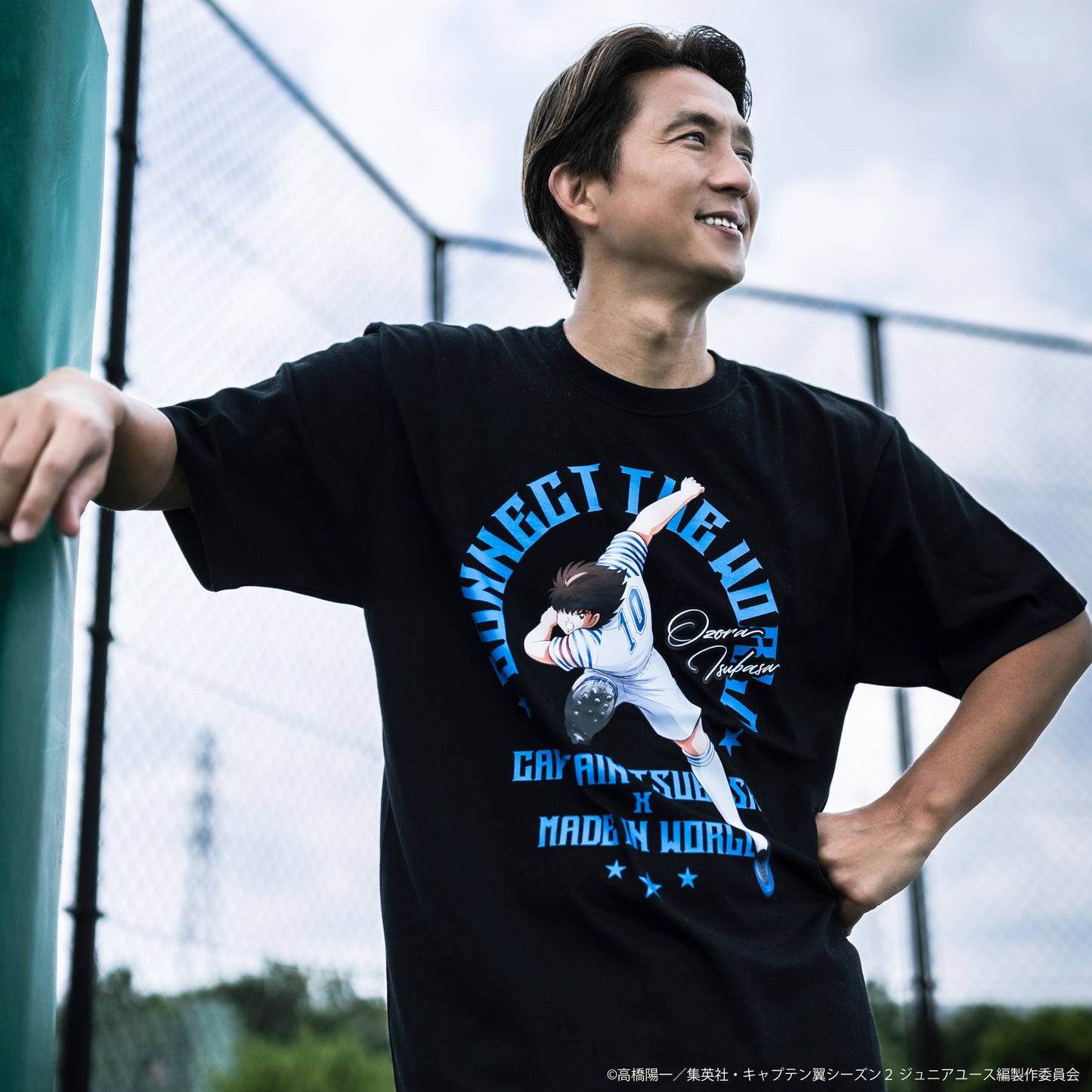 【予約】CAPTAIN TSUBASA emblem crew neck tee black (TSUBASA)KIDS