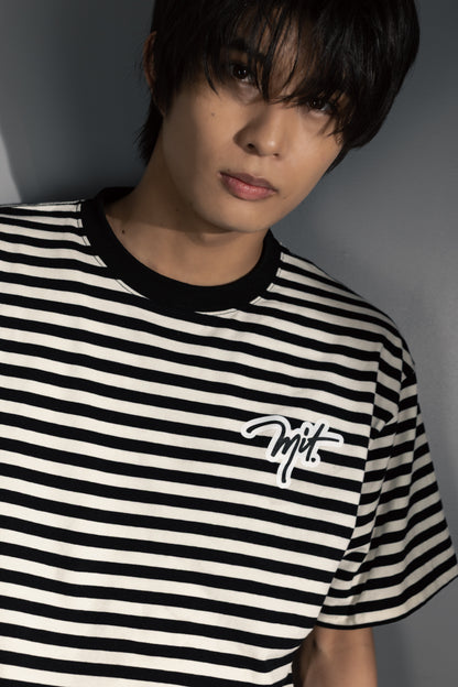 柊太朗 × MIW Border T-shirt white・black