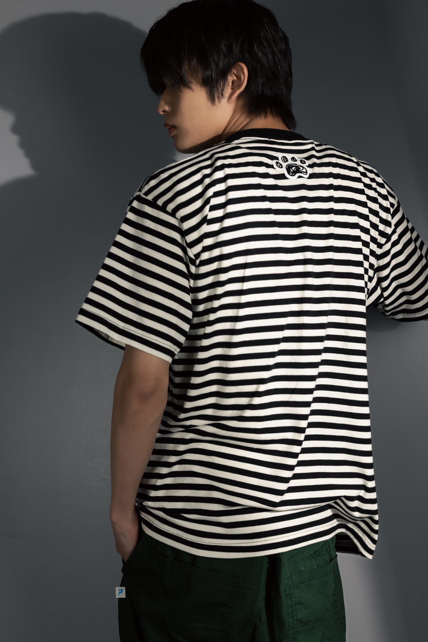 柊太朗 × MIW Border T-shirt white・black