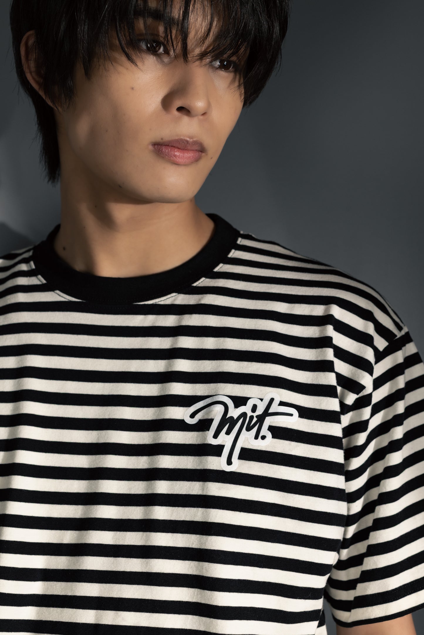 柊太朗 × MIW Border T-shirt white・black