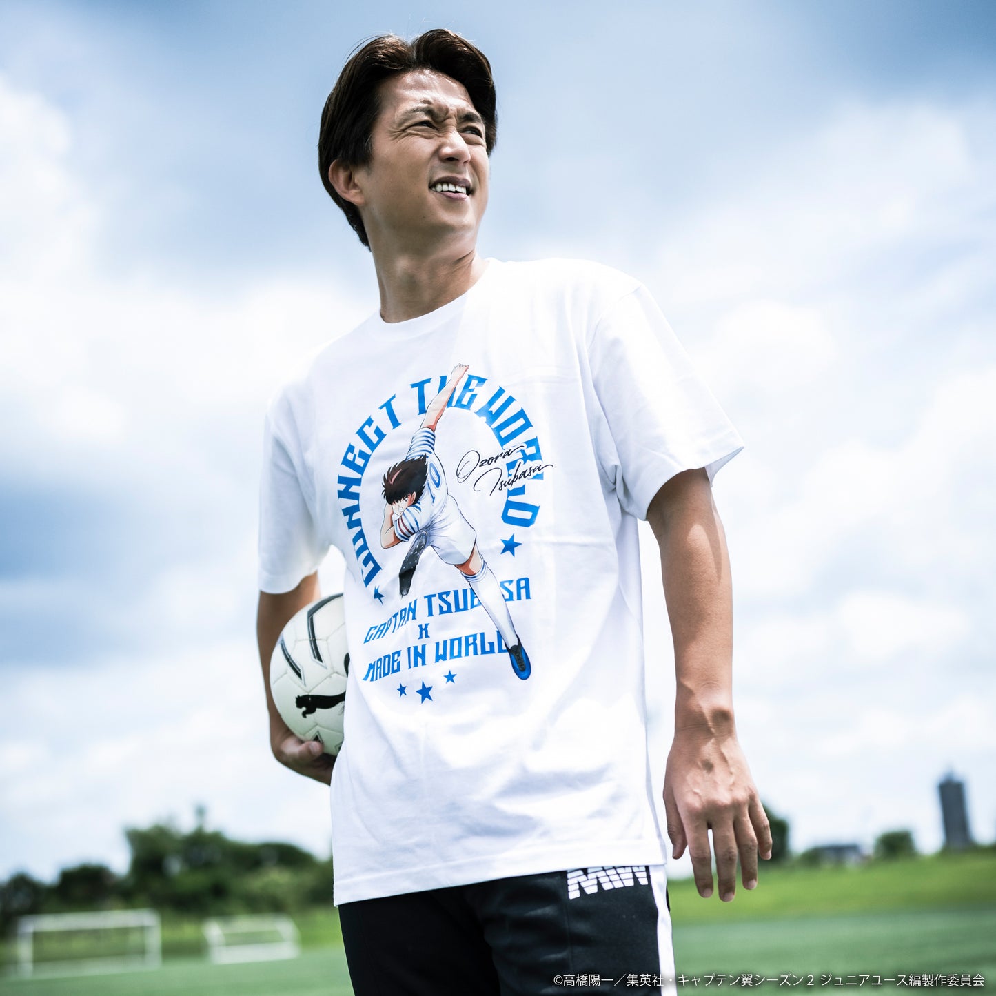 【予約】CAPTAIN TSUBASA emblem crew neck tee white (TSUBASA)KIDS