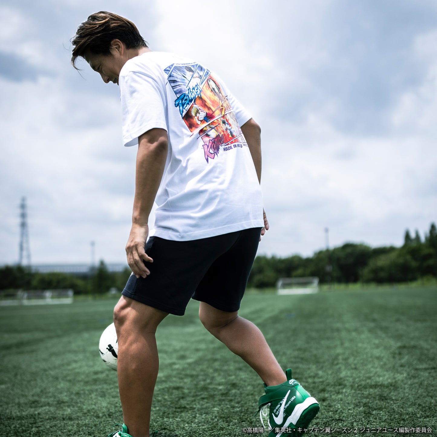 CAPTAIN TSUBASA special movies crew neck tee white