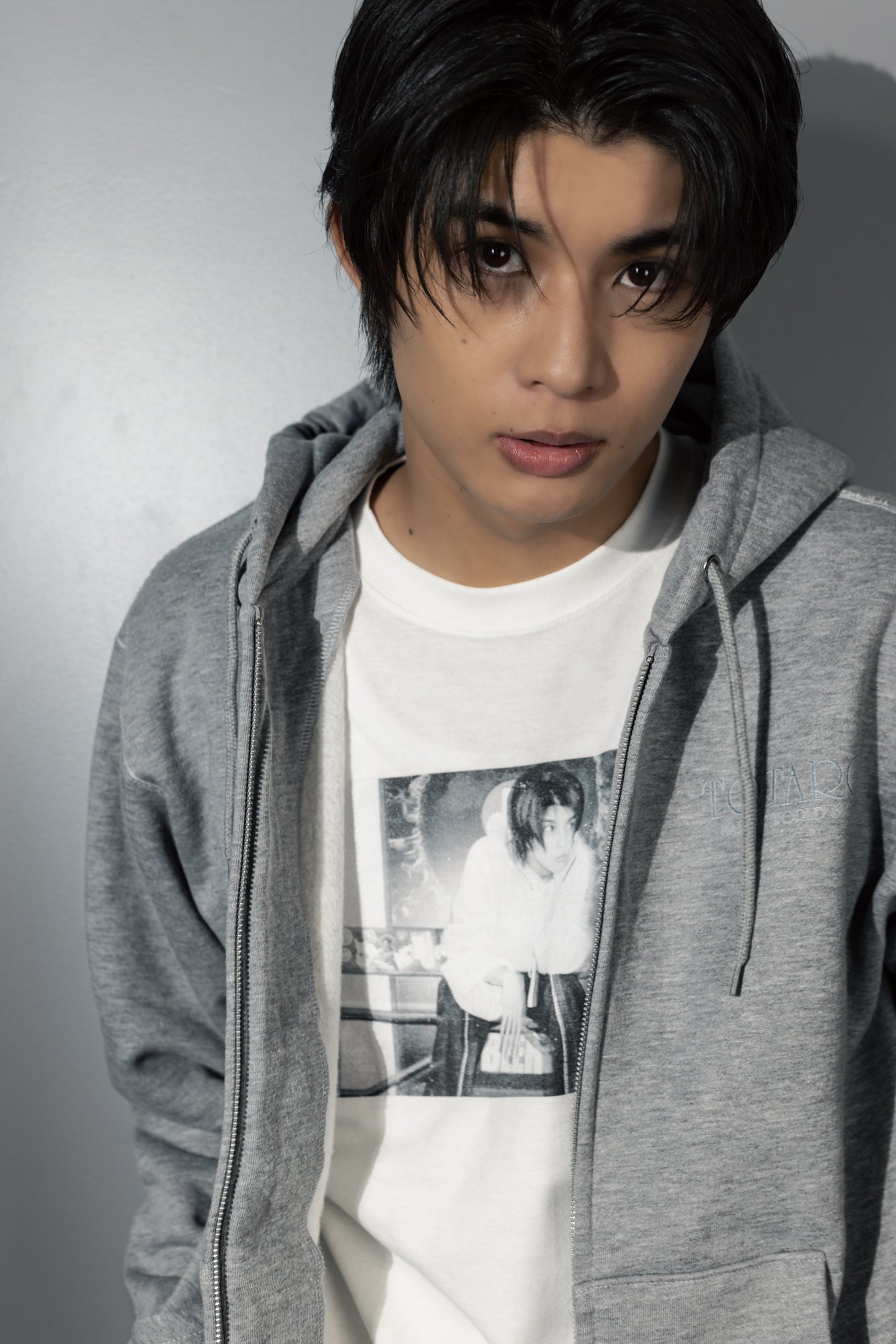 柊太朗 × MIW LEAVES A MARK Full Zip Hoodie gray