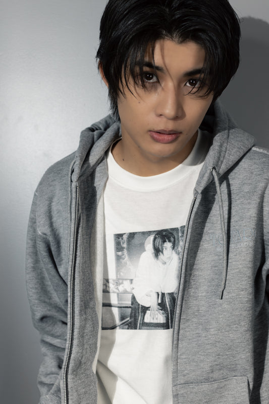 柊太朗 × MIW LEAVES A MARK Full Zip Hoodie gray