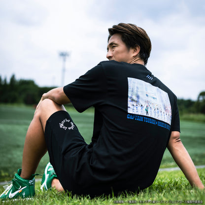 CAPTAIN TSUBASA stadium crew neck tee black