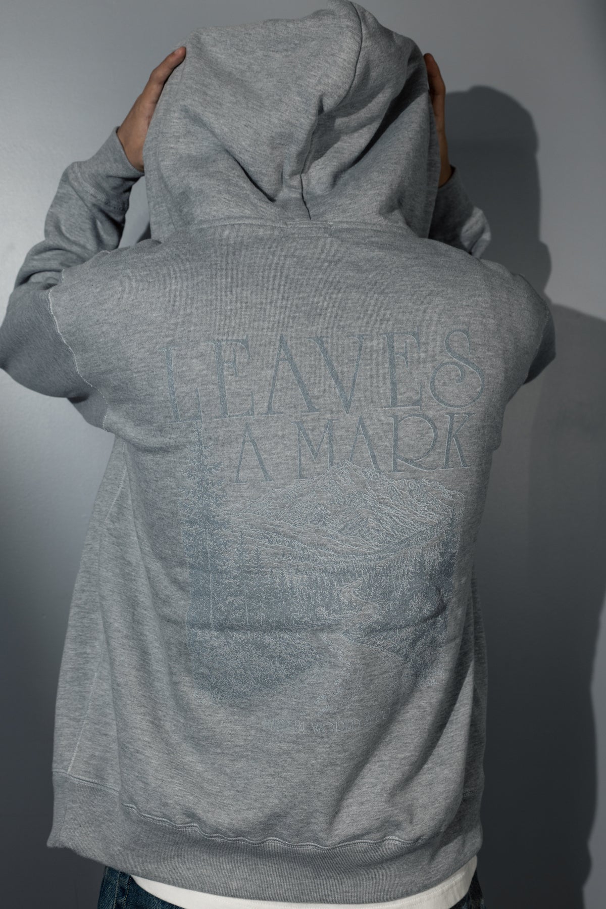 柊太朗 × MIW LEAVES A MARK Full Zip Hoodie gray