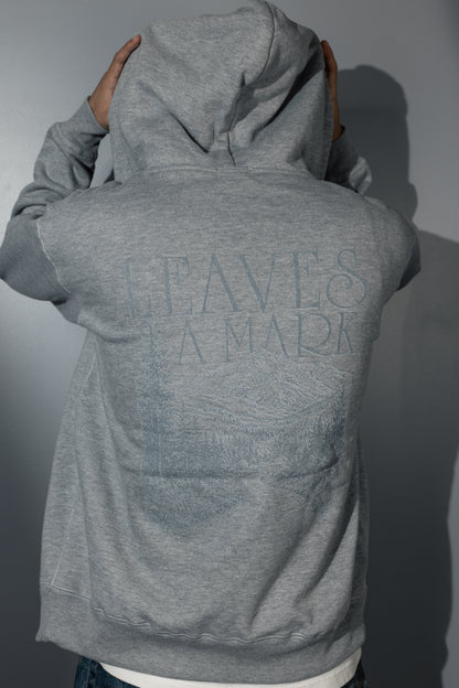 柊太朗 × MIW LEAVES A MARK Full Zip Hoodie gray