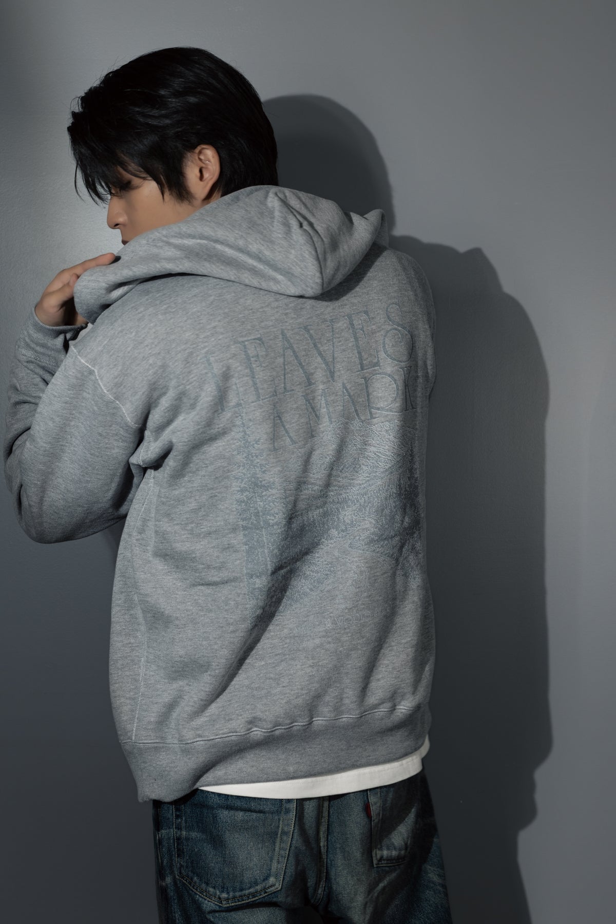 柊太朗 × MIW LEAVES A MARK Full Zip Hoodie gray
