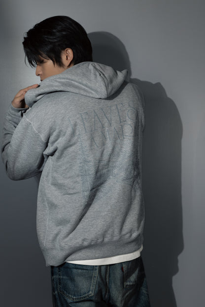 柊太朗 × MIW LEAVES A MARK Full Zip Hoodie gray