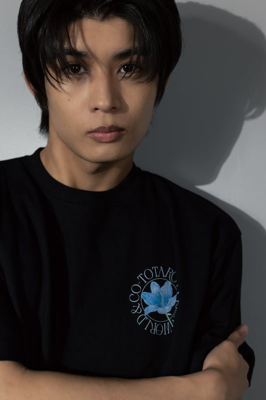 柊太朗 × MIW Flower T-shirt black