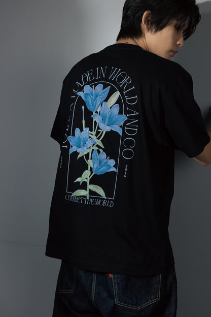 柊太朗 × MIW Flower T-shirt black