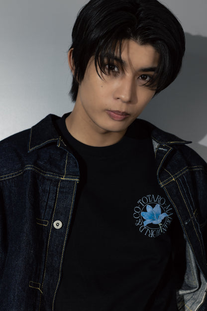 柊太朗 × MIW Flower T-shirt black